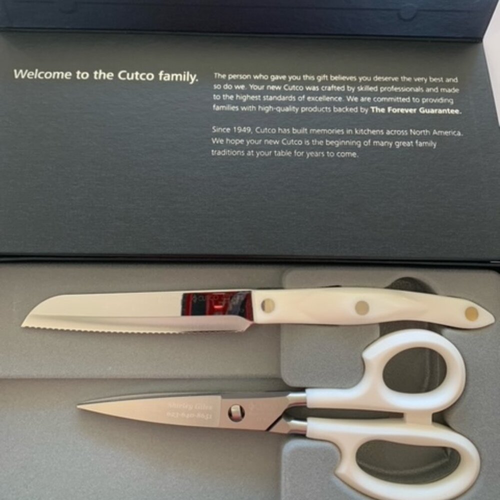 Cutco Shear Utility Set of Trimmer Utility Knife and Kitchen Shears